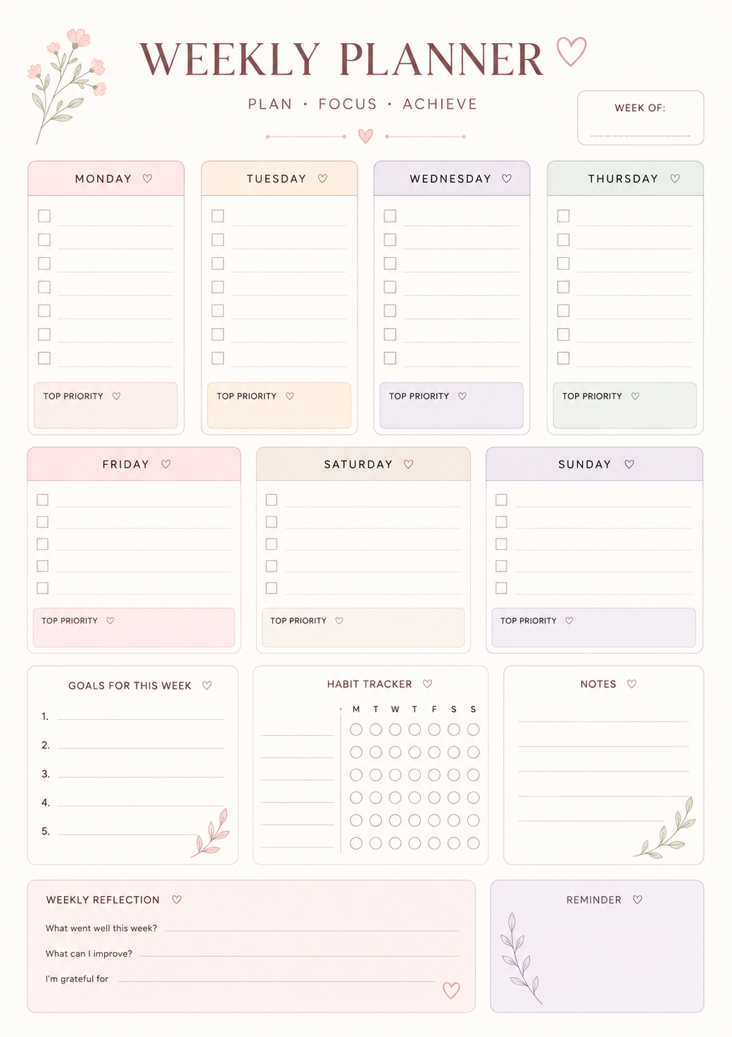 Aesthetic Printable Planners For Students ✨ Stay organized every day with Editable Printable Planners designed to help you manage tasks, appointments, goals and daily routines with ease. 🚀 🎯 Find Your Perfect Planner #PrintablePlanners #ProductivityPlanner #PlannerTemplate #Organization #PlannerAddict