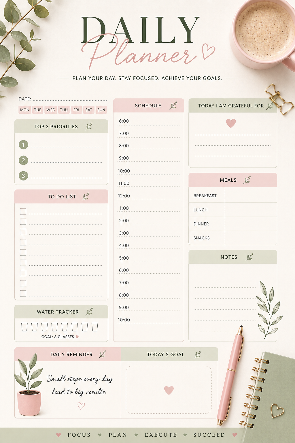 Minimalist Printable Planners For Better Organization ✨ Take control of your schedule with Professional Planner Templates perfect for students, professionals, entrepreneurs and anyone looking to improve productivity. 🚀 🎯 Find Your Perfect Planner #PrintablePlanners #DigitalDownload #PlanningPages #TimeManagement #GoalPlanner