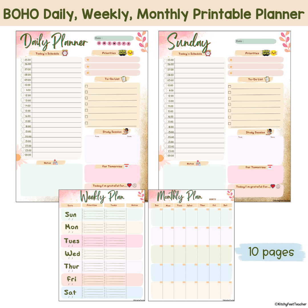 Ultimate Printable Planner Pages For Students ✨ Organize your life with Printable Planner Templates created to simplify organization, time management and personal planning. 🚀 📝 Start Planning Smarter Today #PrintablePlanner #InstantDownload #PlanningPages #Productivity #GoalPlanner
