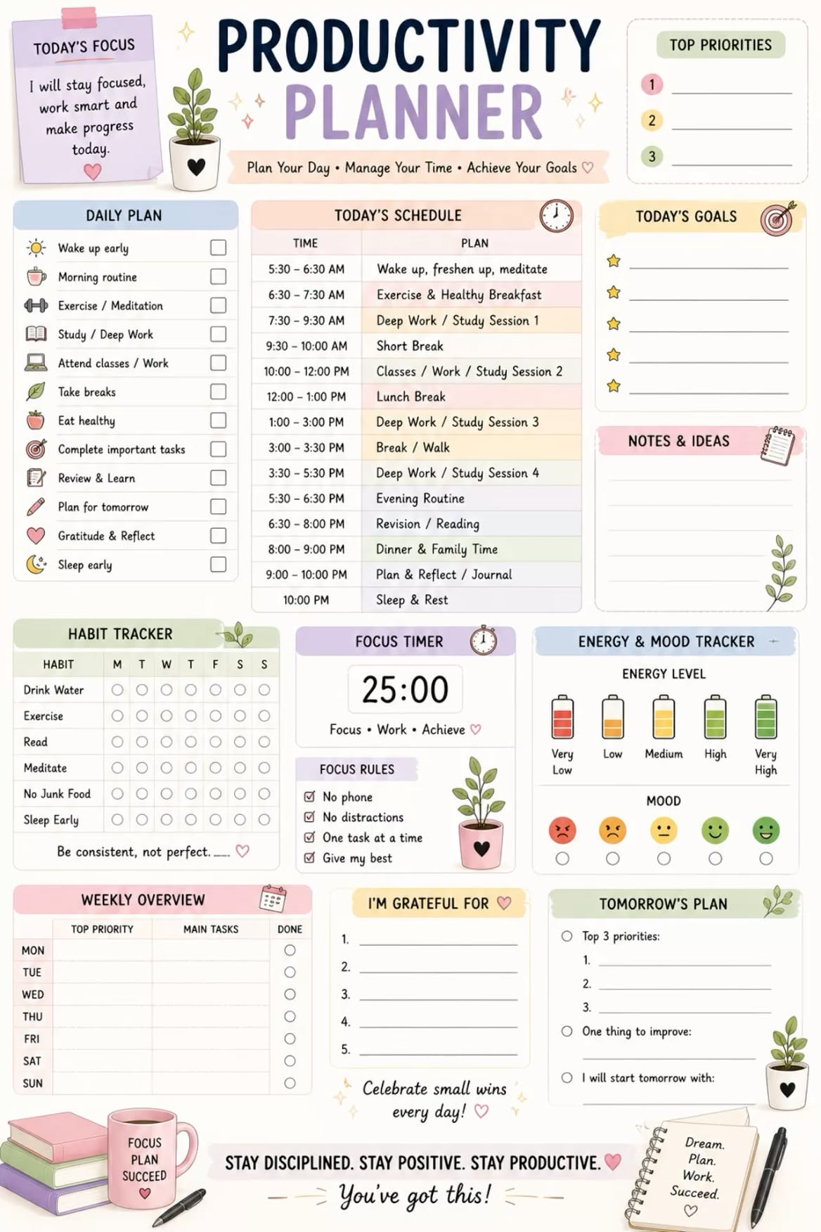 Aesthetic Planner Printables For Everyday Planning ✨ Stay organized every day with Editable Printable Planners featuring clean layouts, printable pages and beautiful designs for effective planning. 🚀 🔥 Explore Best Selling Planner Printables #PlannerPrintables #DigitalDownload #PlannerTemplate #Productivity #GoalPlanner