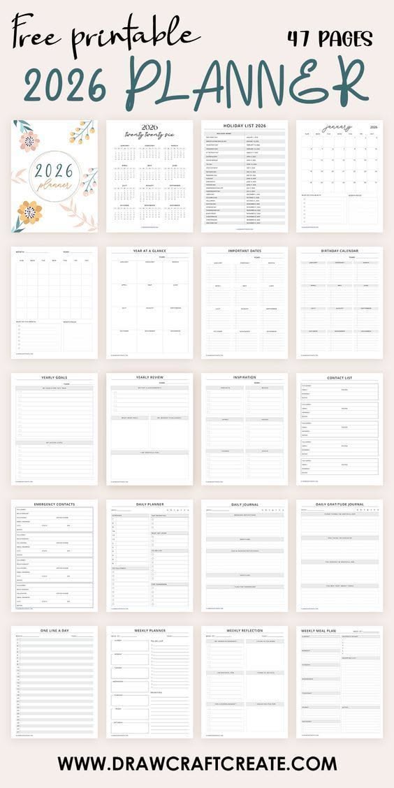 Minimalist Printable Planners For Better Organization ✨ Discover premium Instant Download Planner Pages created to simplify organization, time management and personal planning. 🚀 📝 Start Planning Smarter Today #PrintablePlanner #InstantDownload #PlannerTemplate #Productivity #PlanningCommunity