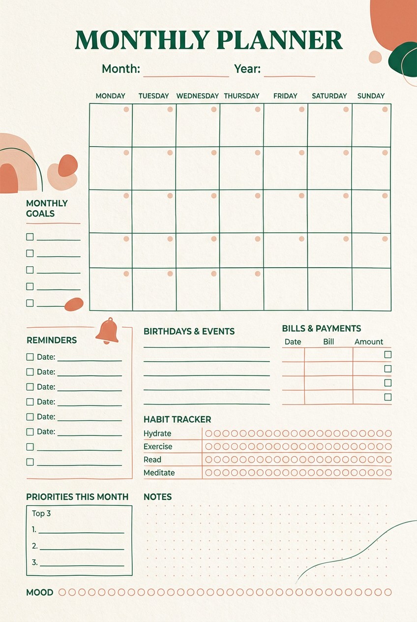 Aesthetic Printable Planner Pages For Better Organization ✨ Plan smarter using Printable Planner Templates created to simplify organization, time management and personal planning. 🚀 🔥 Explore Best Selling Planner Printables #PrintablePlanner #DigitalDownload #PlannerTemplate #TimeManagement #PlannerAddict